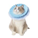 Aino Zachte beschermkraag voor grote kat of hondje - blauw - Maat L Aino Zachte beschermkraag voor grote kat of hondje - blauw - Maat L