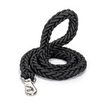 Nobleza Hondenriem gevlochten touw - Zwart - Lengte 120 cm - Diameter 3 cm dik