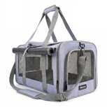 Pecco luxe draagtas voor hond en kat tot 9 kg - Paars - 48x30x30 cm