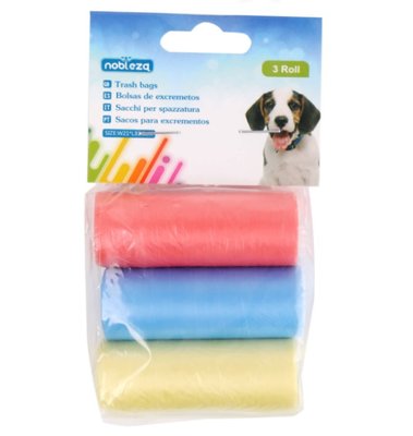 Hondenpoepzakjes kleurenmix 45 stuks