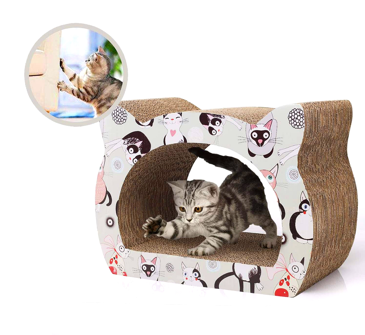 Nobleza Design Krabplank met catnip - L22 x B39 x H29 cm