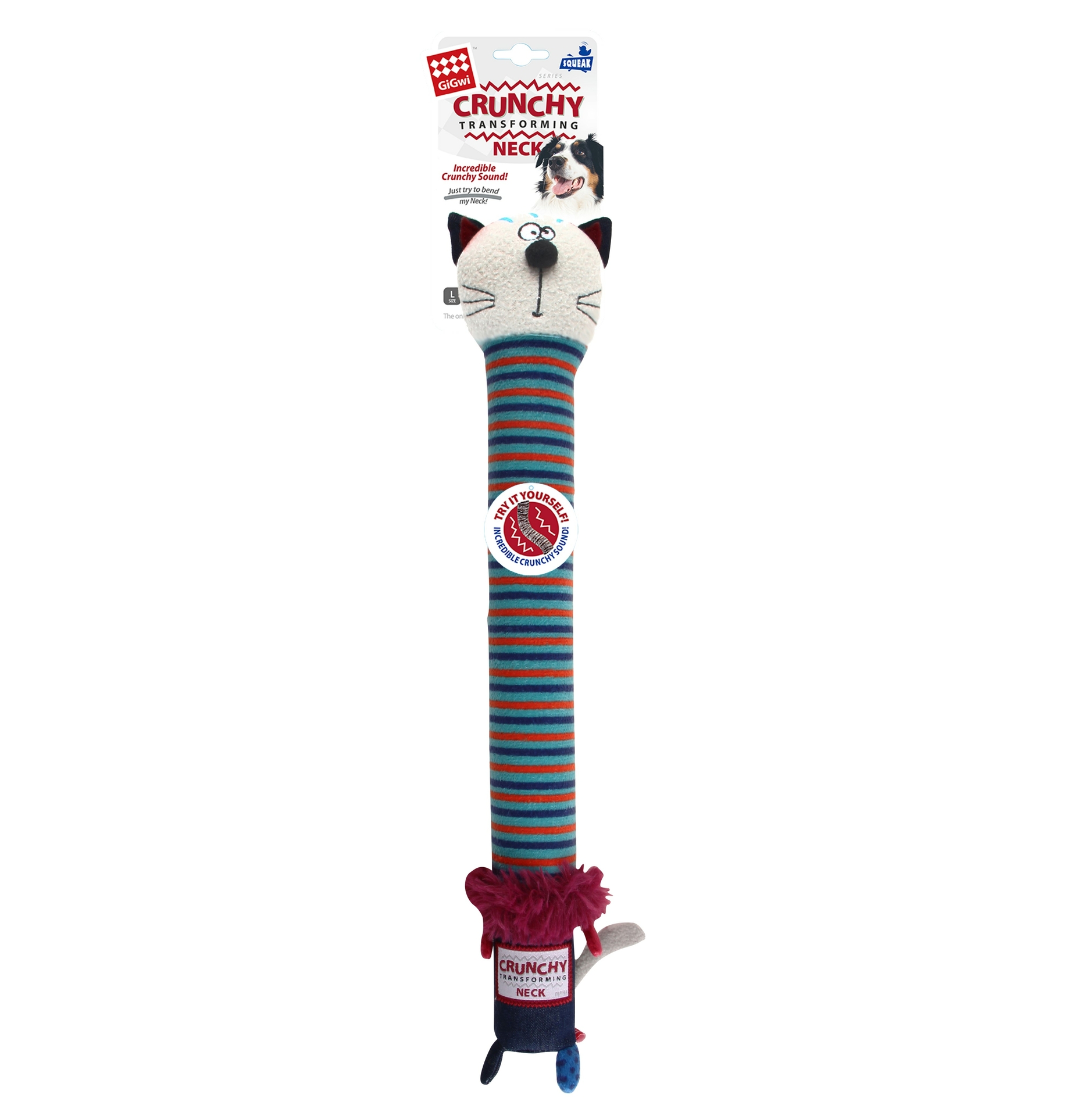 GiGwi Crunchy neck Cat Hondenspeeltje