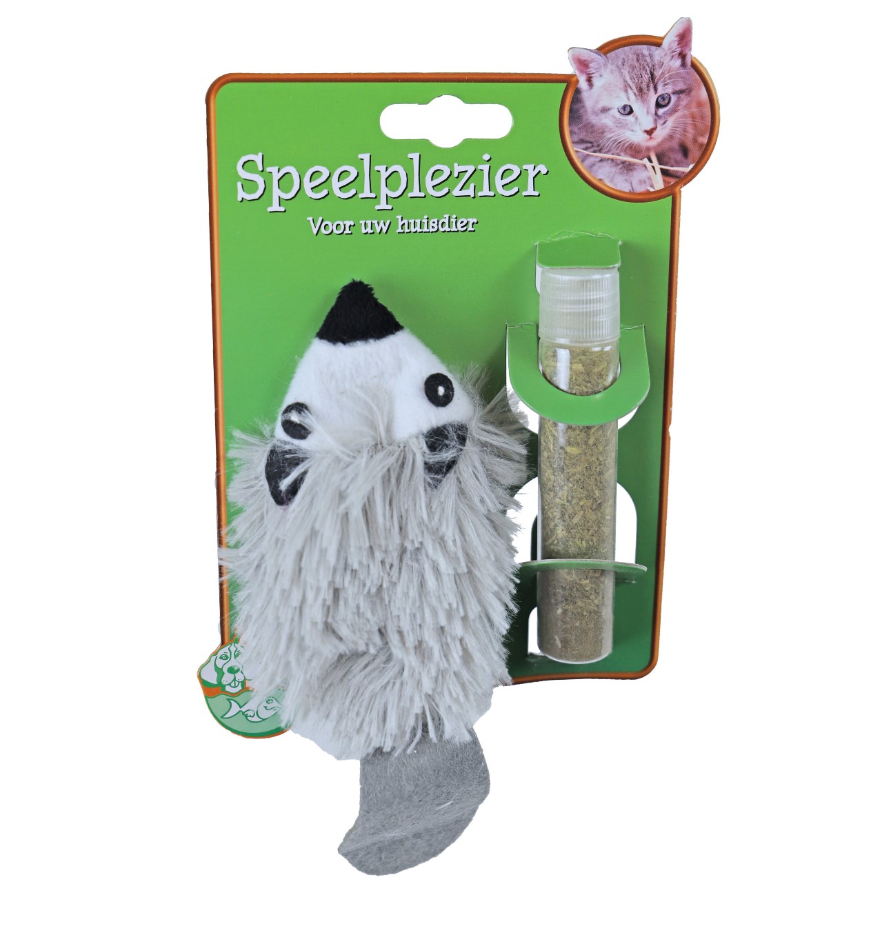 Pluche das met kattenkruid