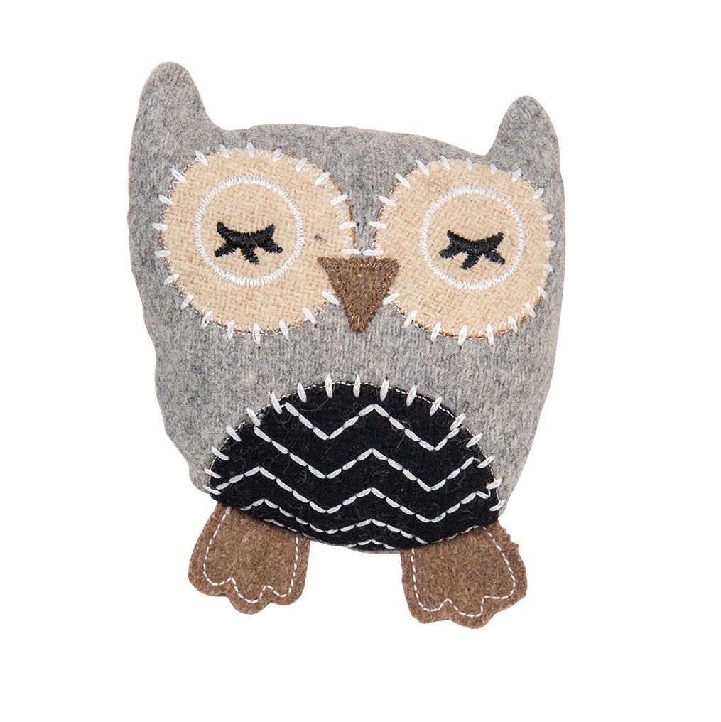 Hondenknuffel Uil met piep 14 cm