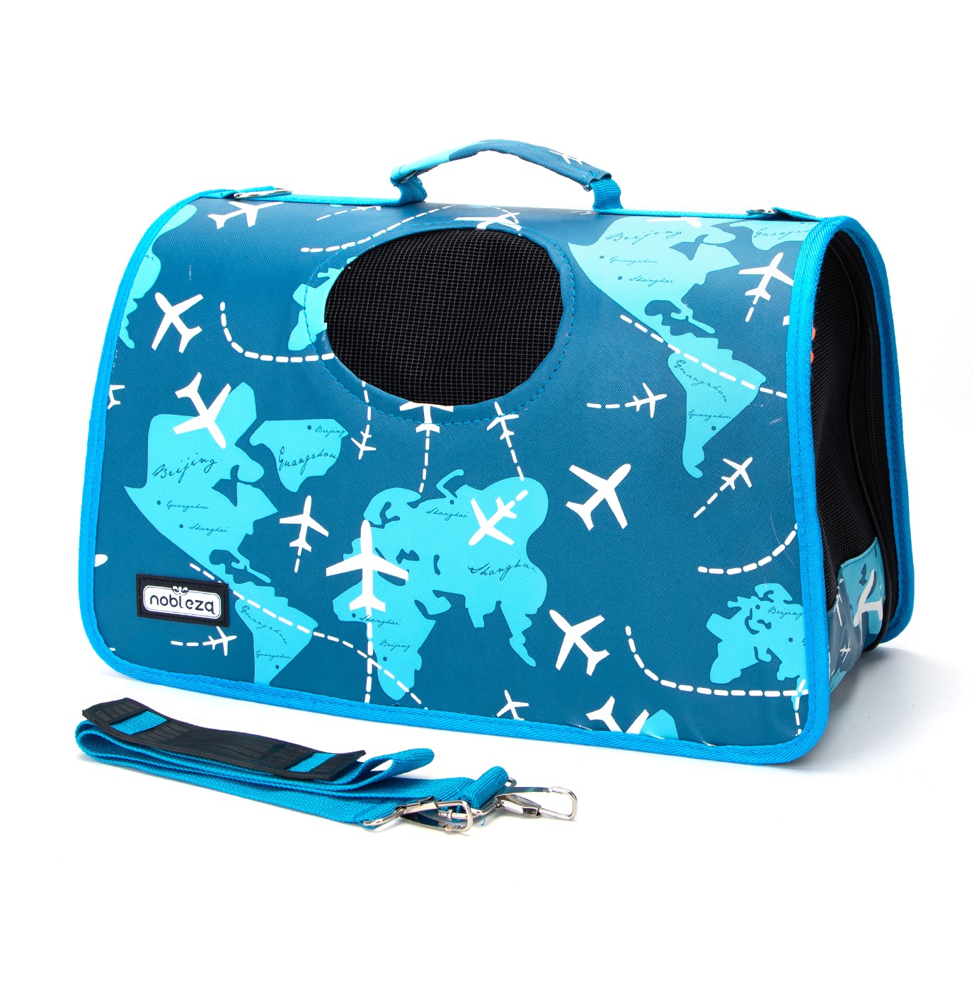Katten draagtas - Tot 4,5 kg - 34x19x27 cm - Blauw