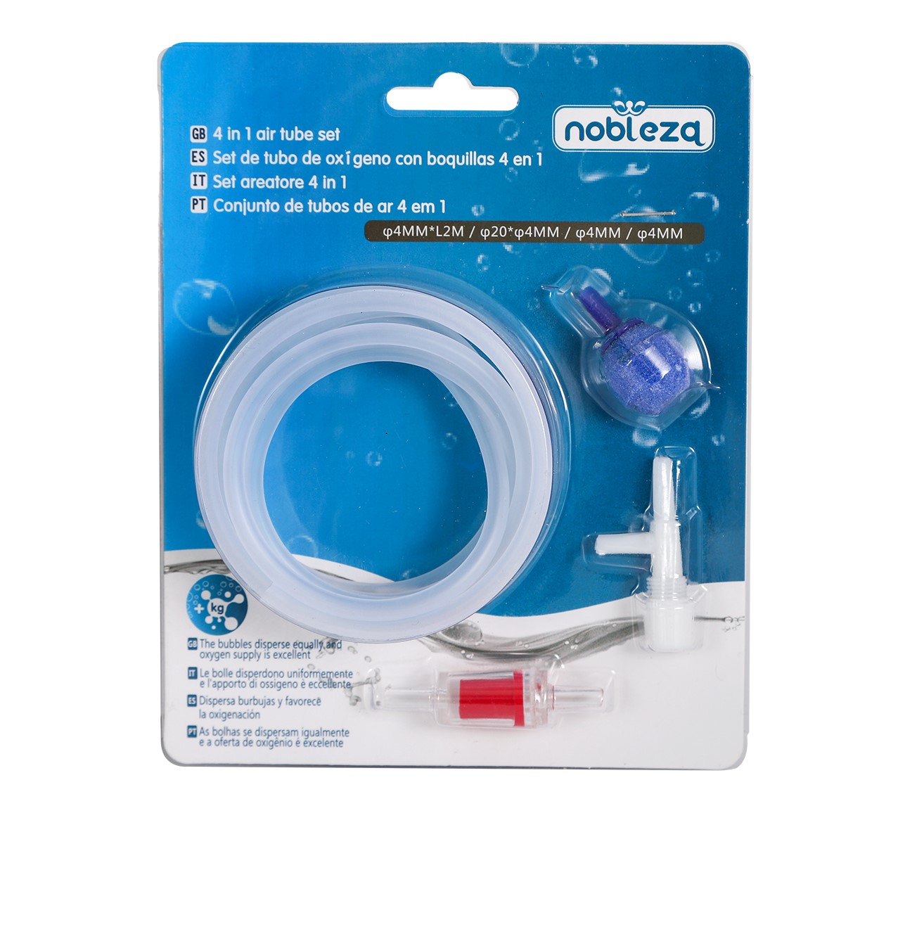Nobleza Aquarium bruissteen - Set - Inclusief aansluitslang 4 mm