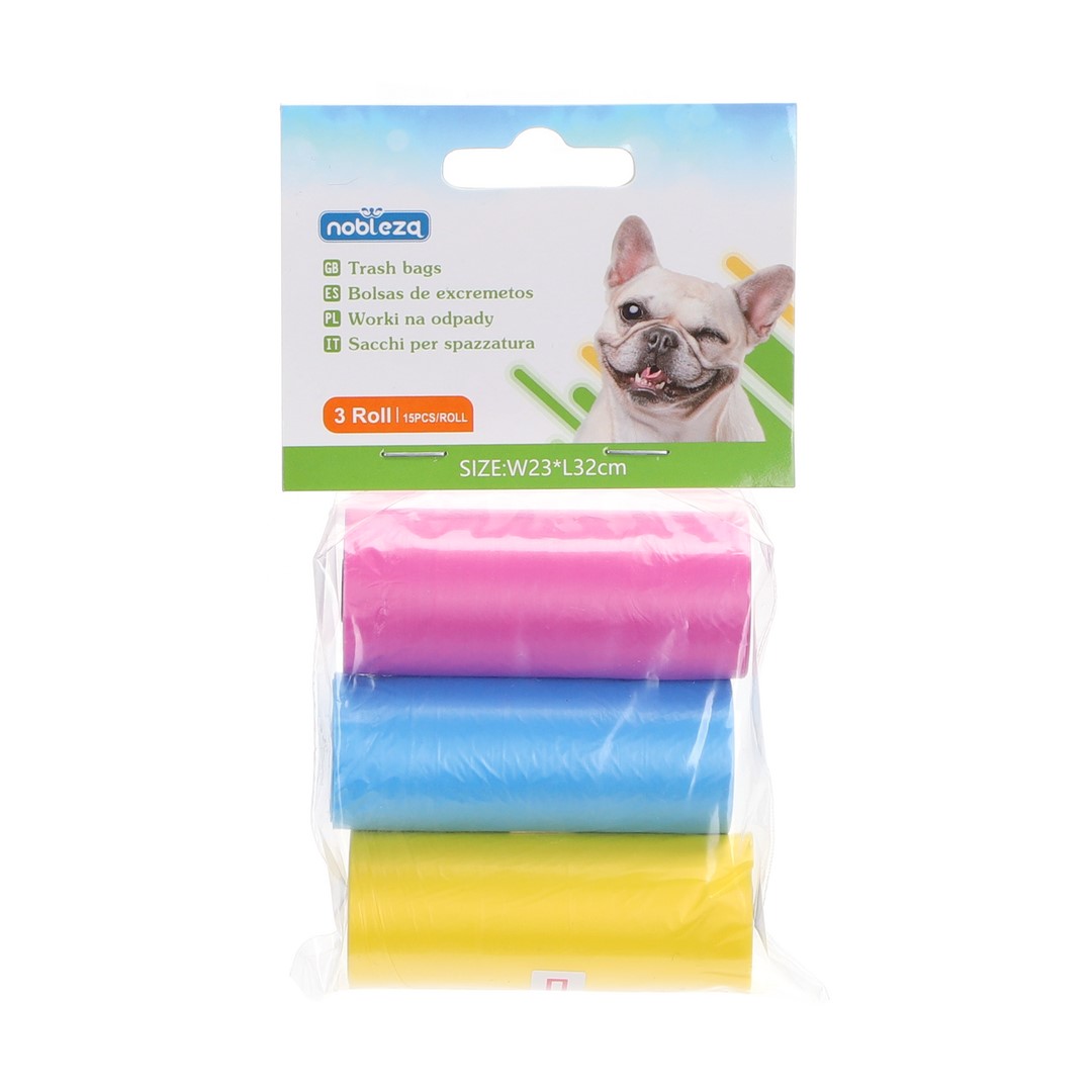 Nobleza Hondenpoepzakjes - 3 Rollen - 45 Poepzakjes - Kleurenmix — afbeelding 1