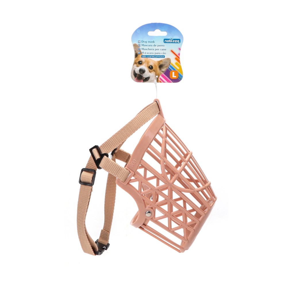 Muilkorf voor honden beige L