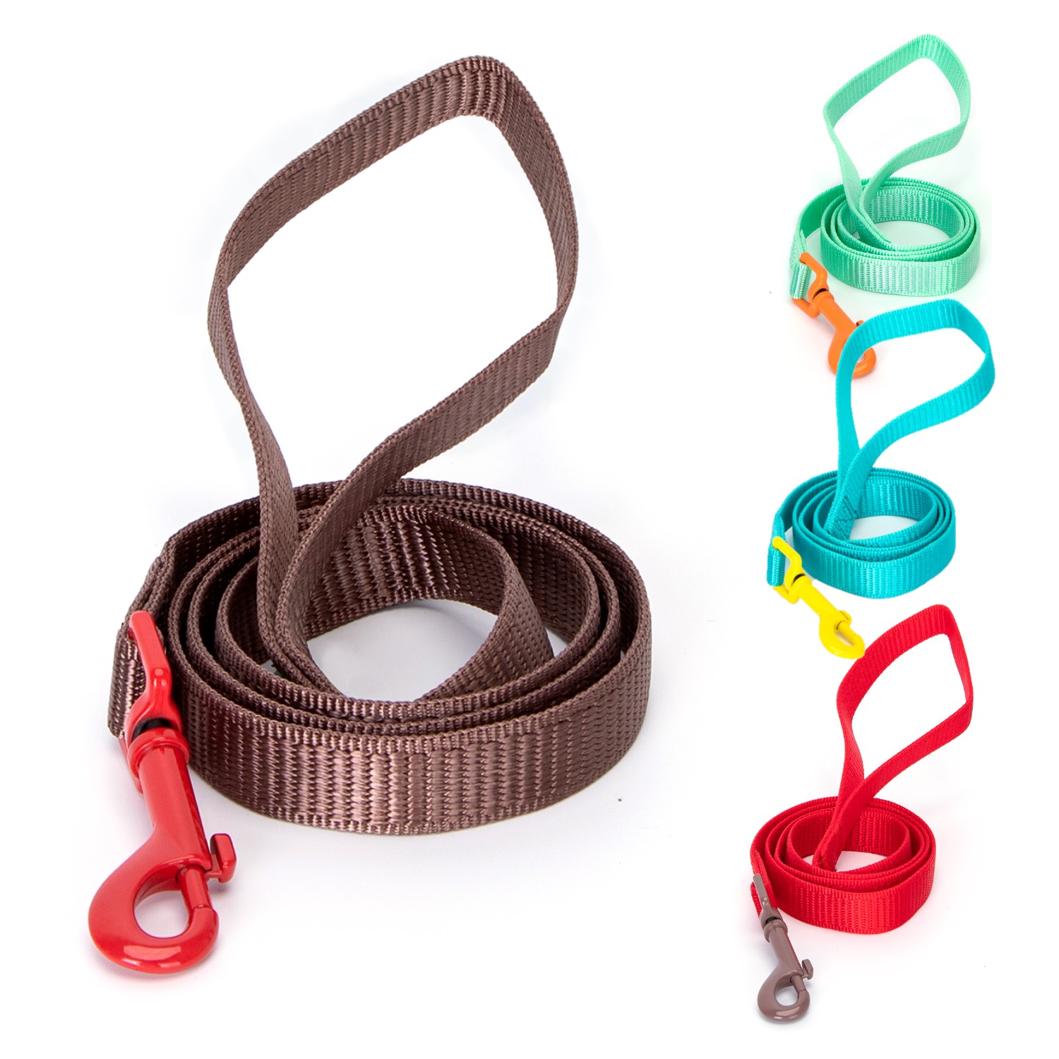 Nobleza Hondenriem - Nylon - Plat - Lengte 120 - Breedte 2,5 cm