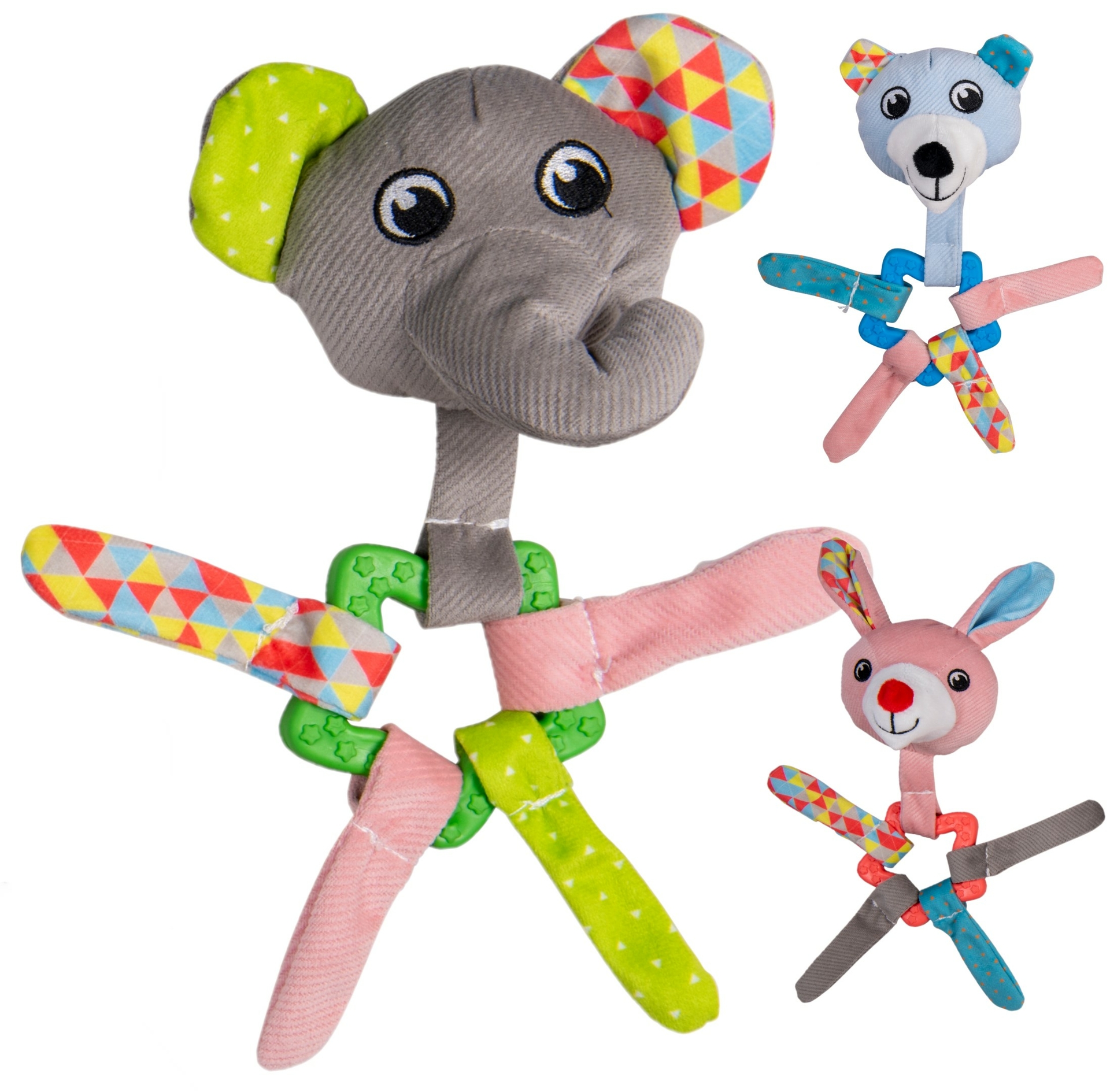 Jack and Vanilla Puppyspeelgoed - Knuffel met piep, knisper en bijtring