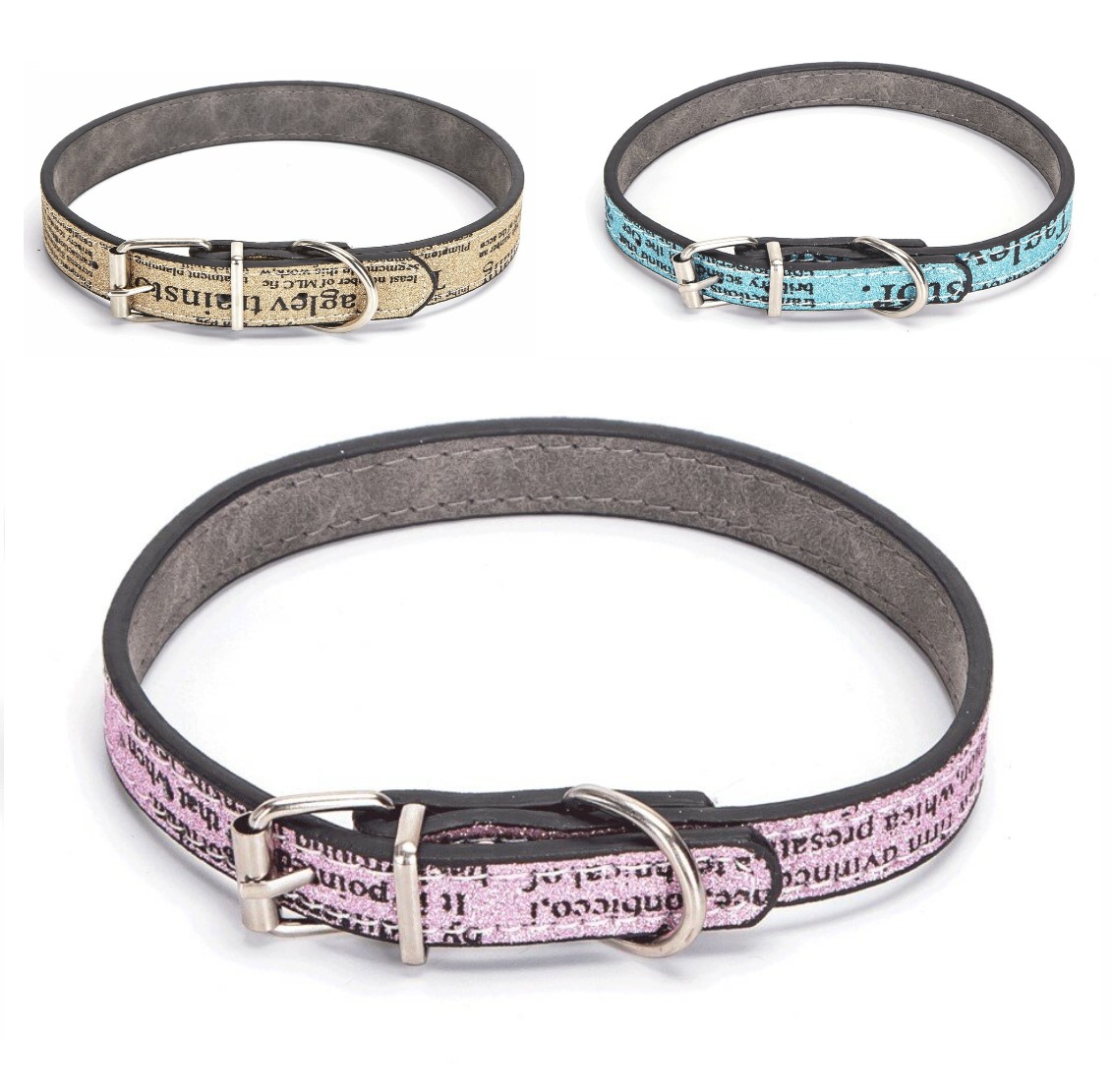Hondenhalsband met glitters M 45cm