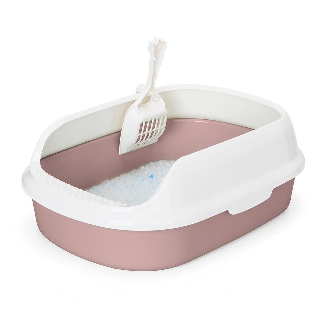 Nobleza Kattenbak met schepje - Open - Maat M - 48x35x18 cm - Bruin