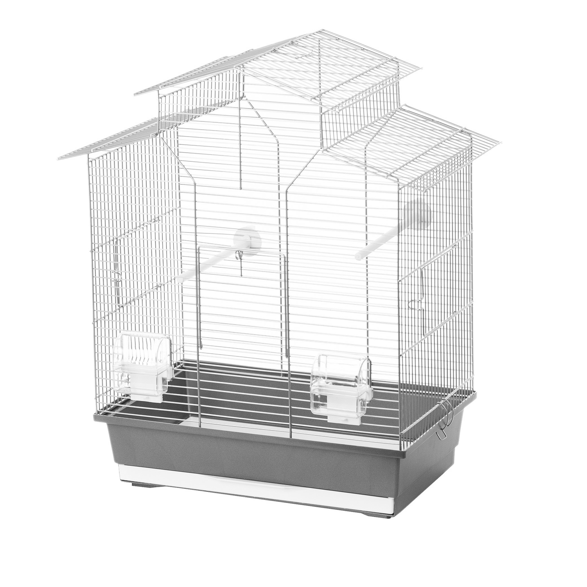 Interzoo Vogelkooi - Compleet - Zilver / grijs - 30x51x60,5 cm