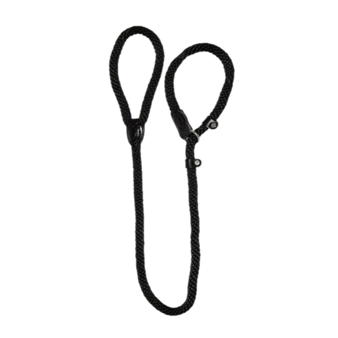 Jack and Vanilla Hondenriem - Sliplijn - Anti trek - Lengte 140 cm - Diameter 15 mm - Zwart