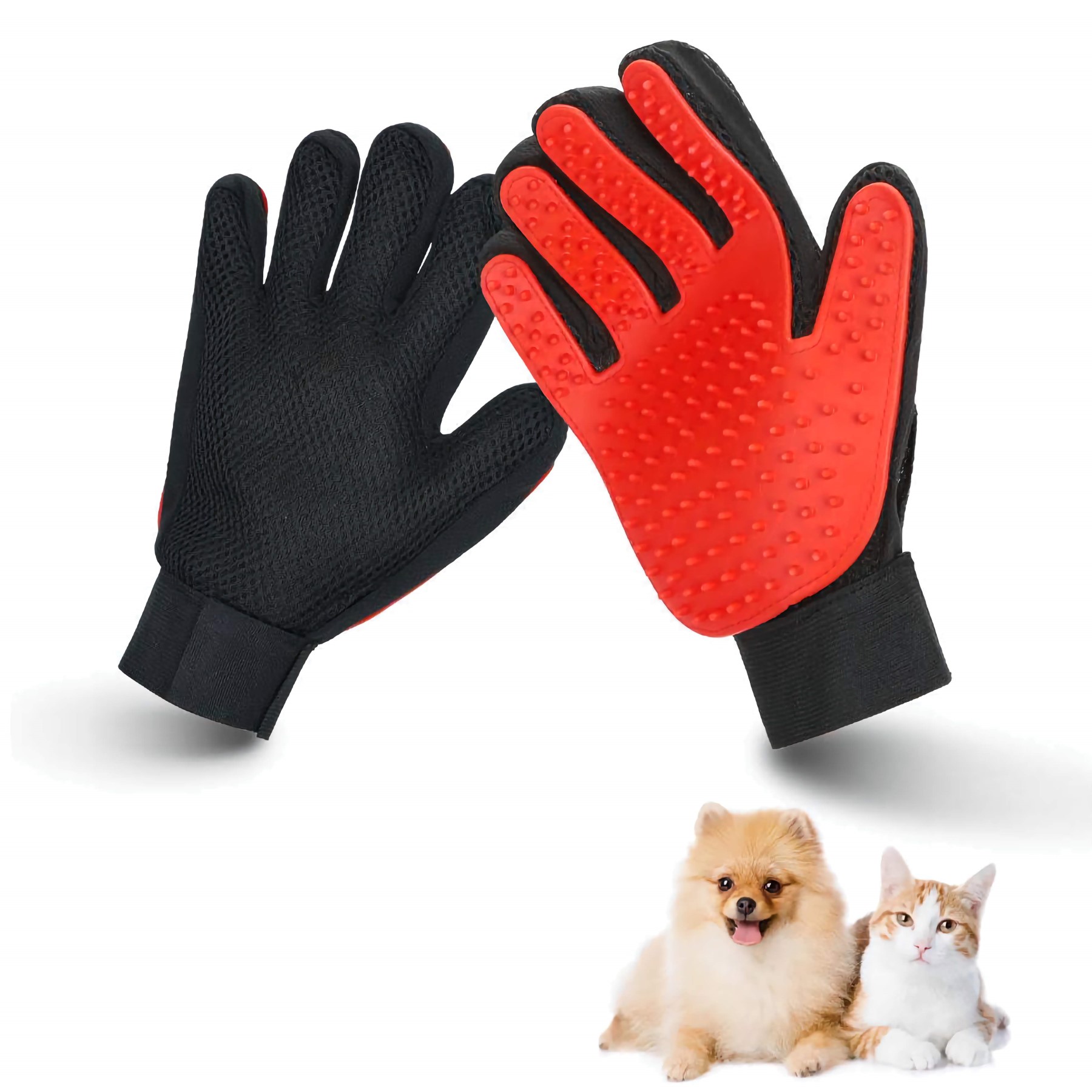 Nobleza Massagehandschoen voor hond en kat - Rubber