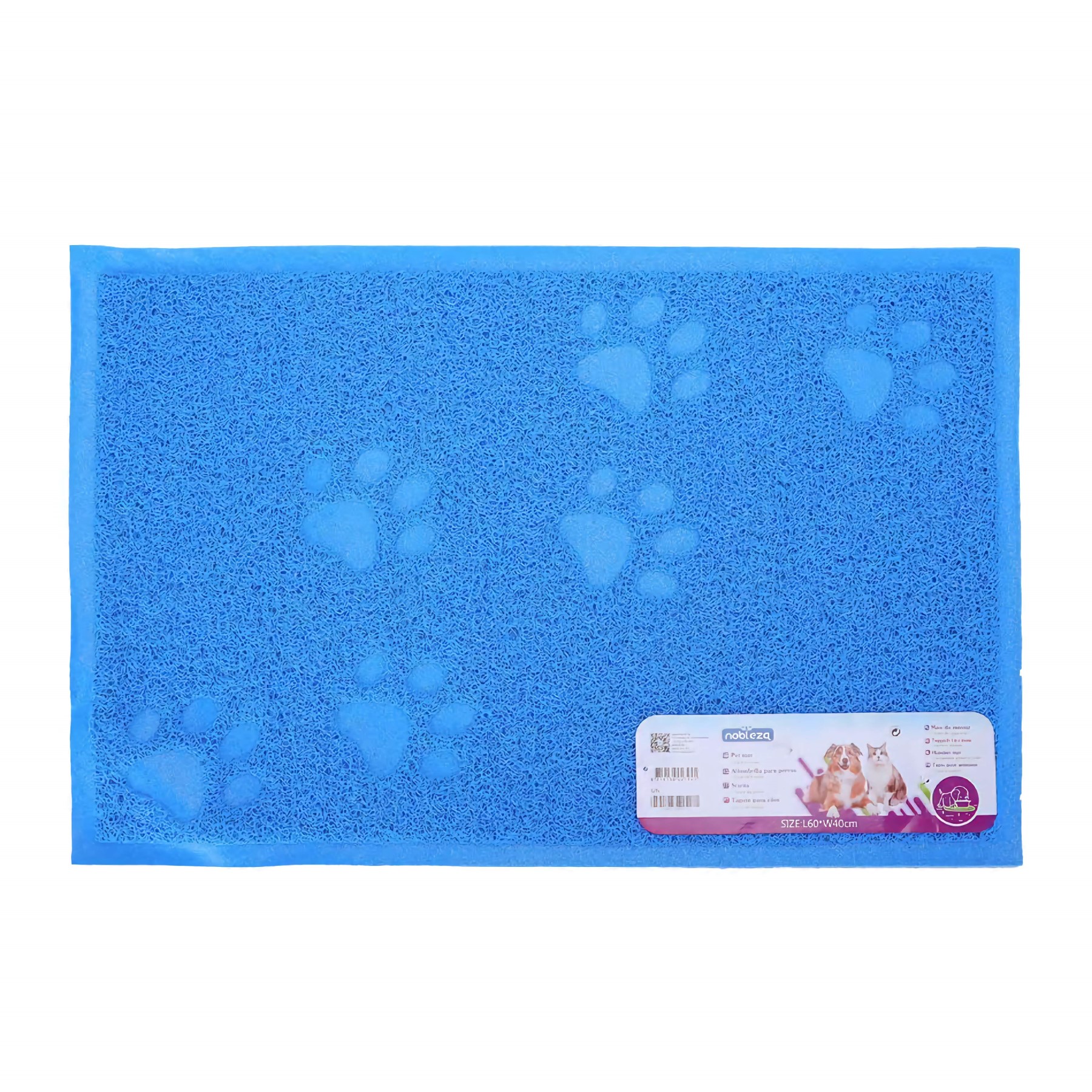 Nobleza Kattenbakmat - Placemat - Rubber - Rechthoek - 40x60 cm - Blauw
