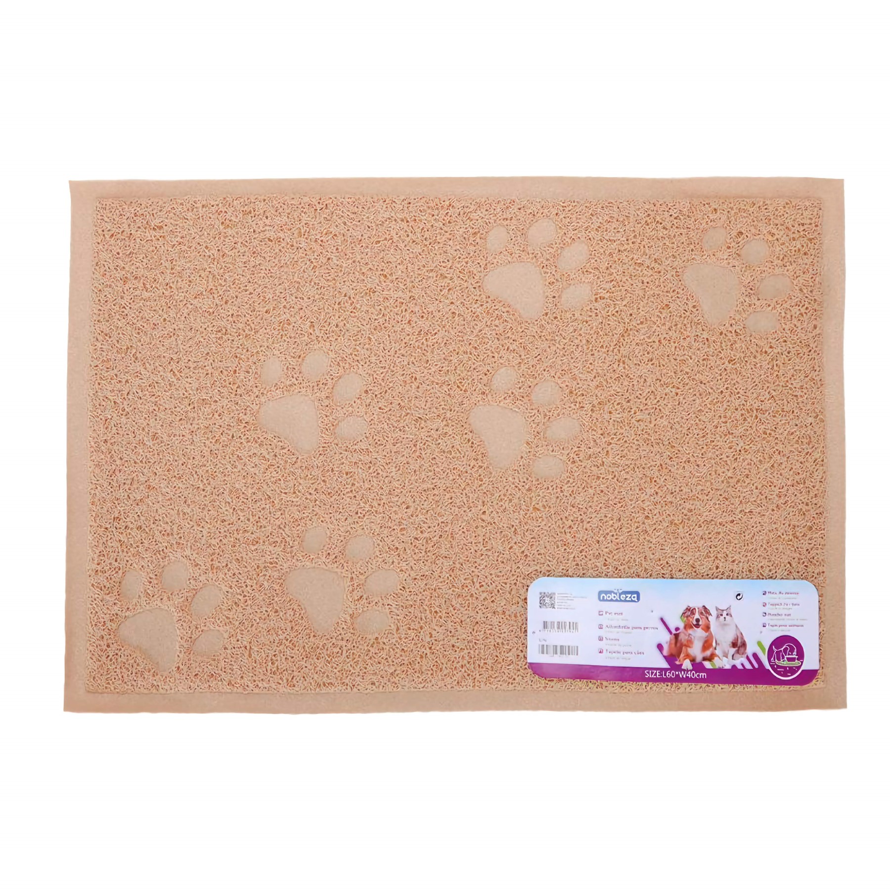 Nobleza Kattenbakmat - Placemat - Rubber - Rechthoek - 40x60 cm - Bruin