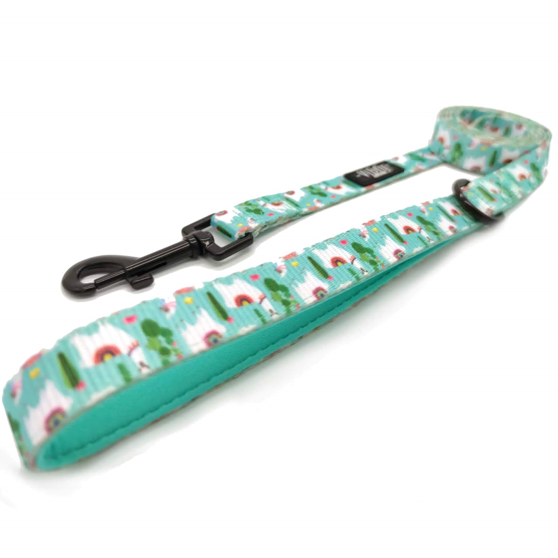 Vibfy Hondenriem - Alpaca's - Lichtgroen - Lengte 160 cm - Breedte 2,5 cm