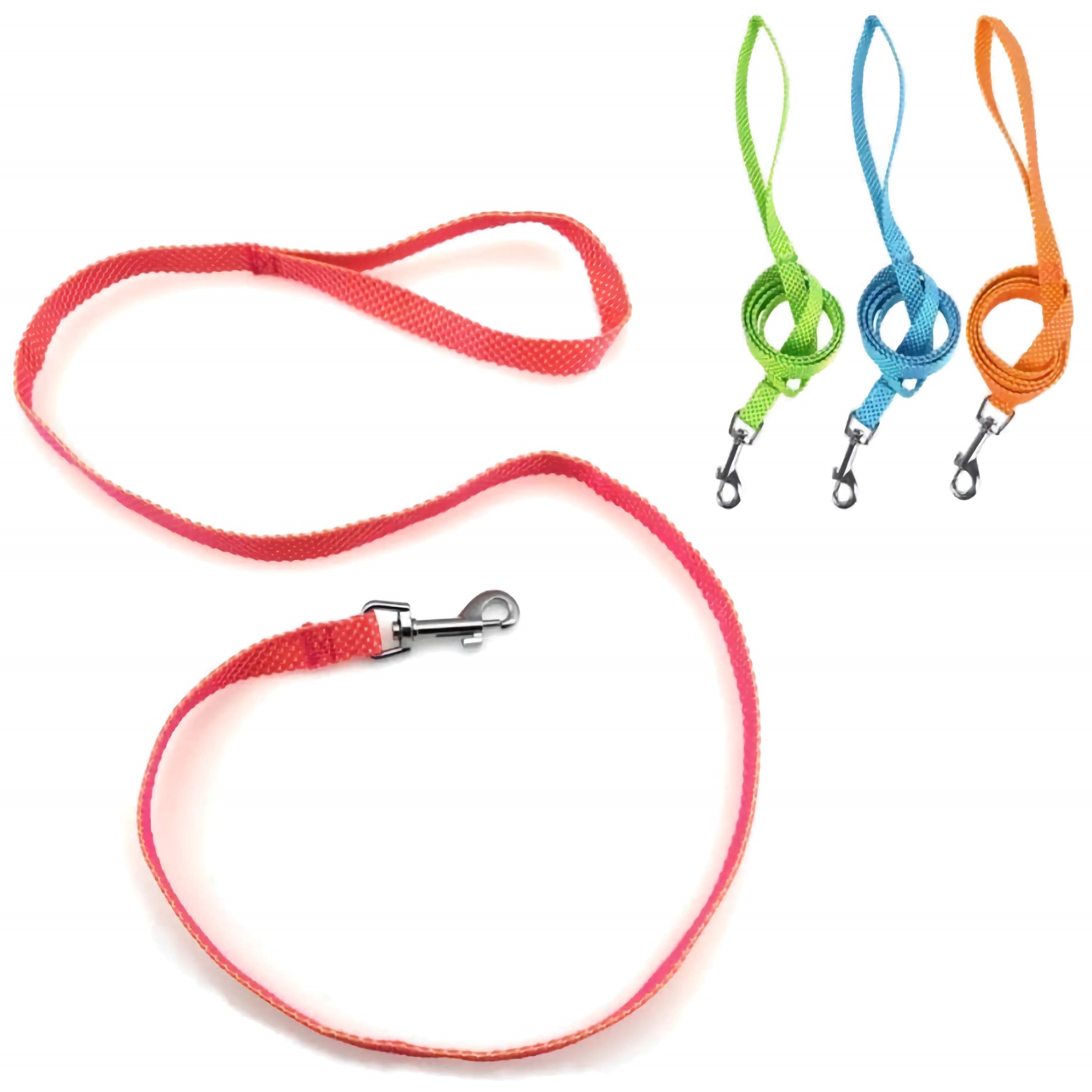 Nobleza Hondenriem - Nylon - Gestipt - Lengte 120 cm - Breedte 1 cm