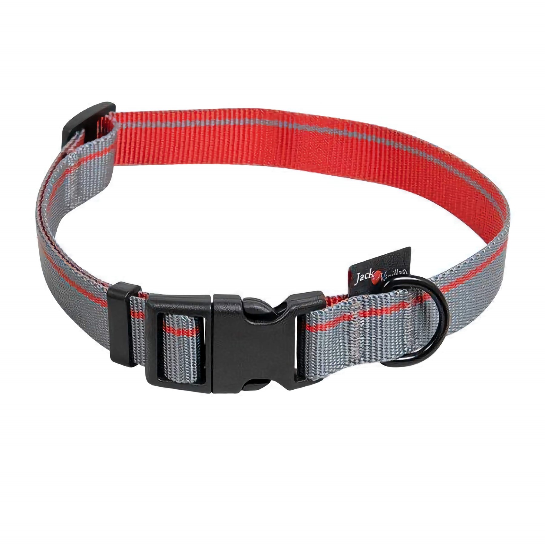 Jack and Vanilla Hondenhalsband - Nylon - Kliksluiting - Grijs - 65 cm