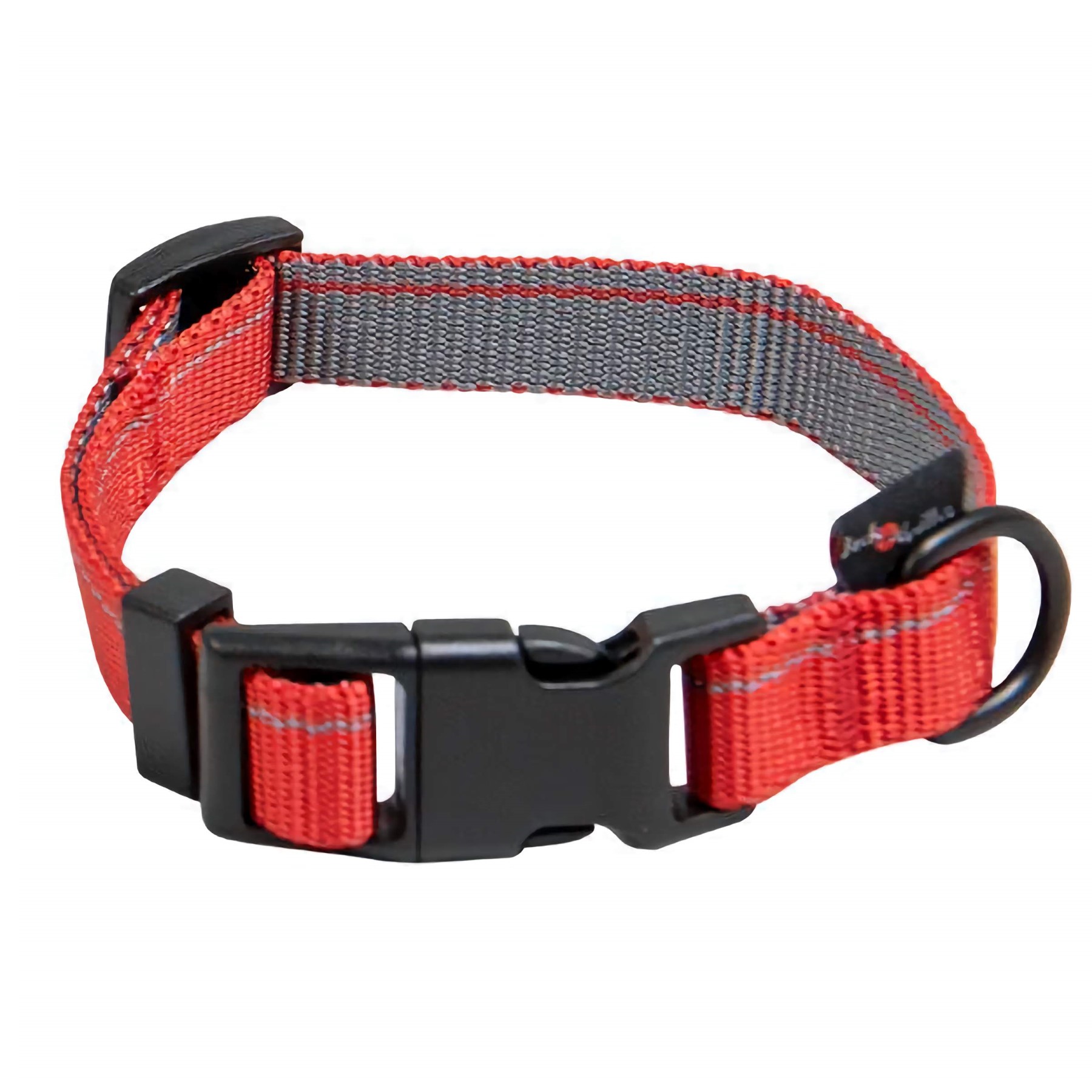 Jack and Vanilla Hondenhalsband - Nylon - Kliksluiting - Rood - 35 cm