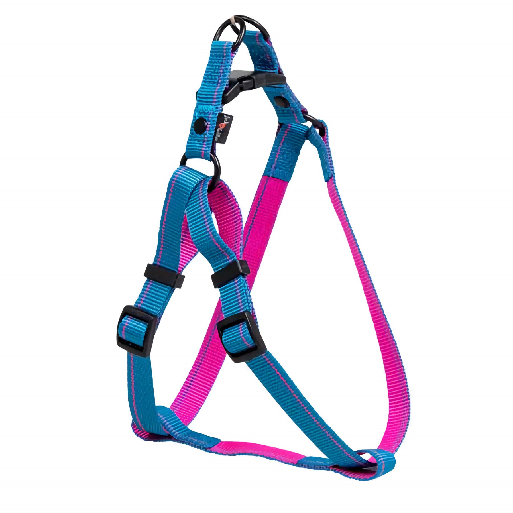 Jack and Vanilla Y-tuig kleine hond - Blauw / roze - XS — afbeelding 1