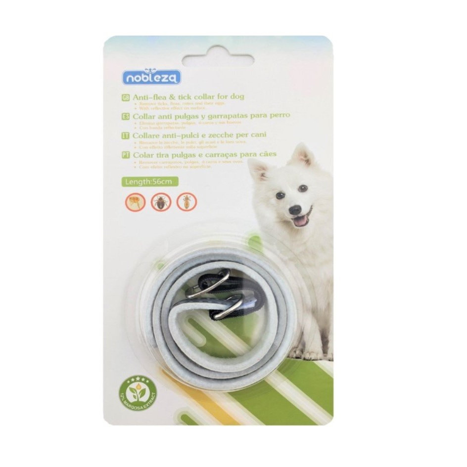 Nobleza Honden vlooienband - Reflecterend - Werking 4 tot 6 weken - 56 cm — afbeelding 1