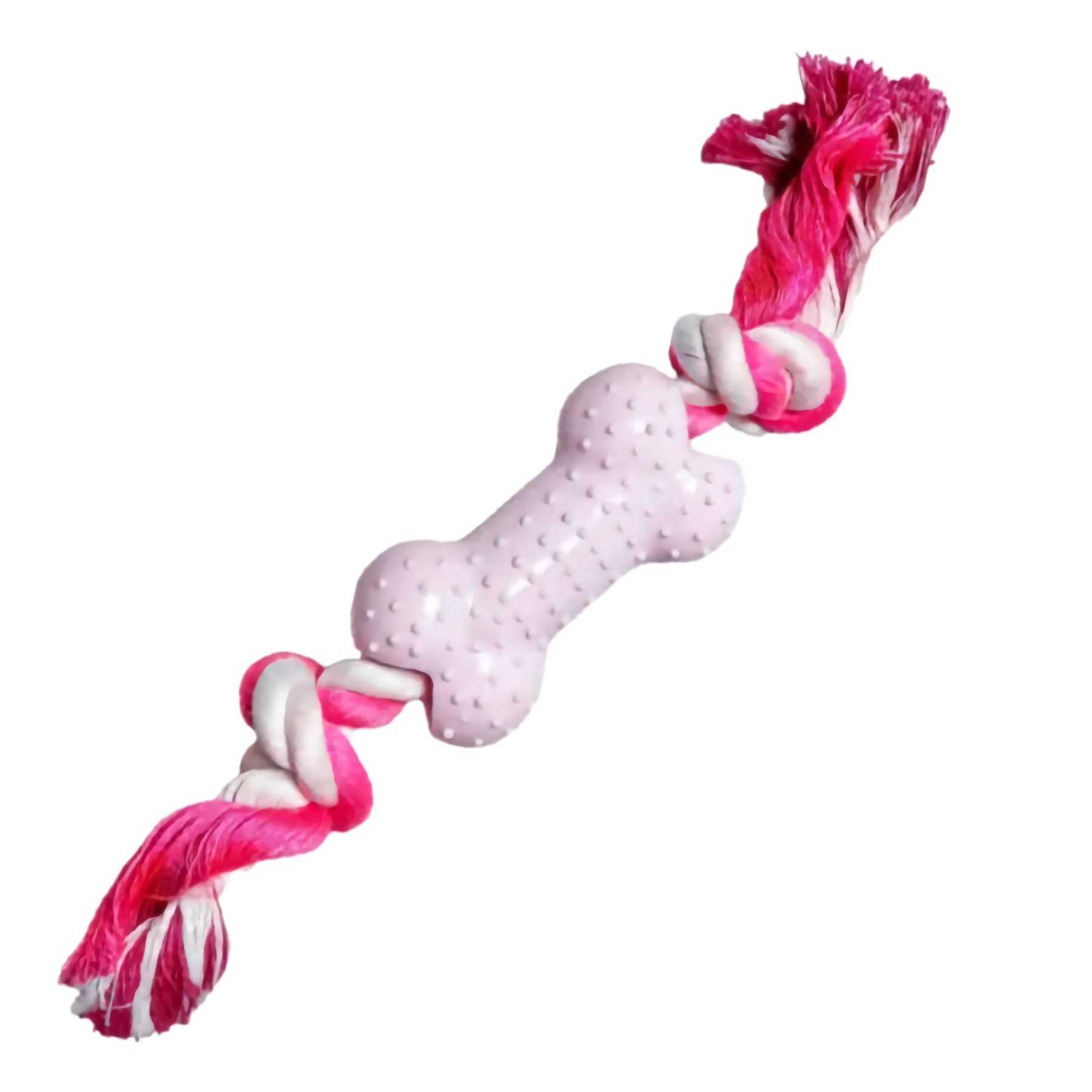 Nobleza Honden flostouw met speeltje - Roze