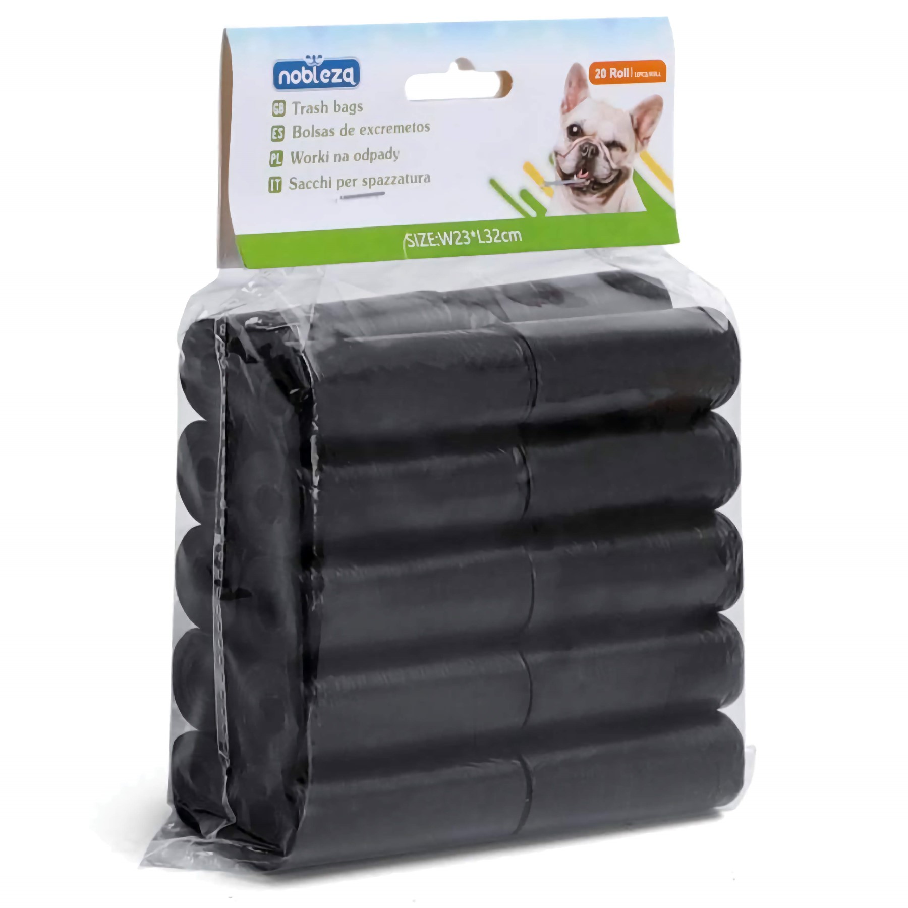 Nobleza Hondenpoepzakjes - 20 Rollen - 300 Poepzakjes - Zwart